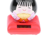 Maxbell Cute Solar Powered Swinging Praying Doll Bobbling Toy Auto Home Decor #E