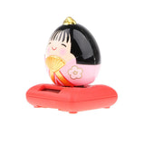 Maxbell Cute Solar Powered Swinging Praying Doll Bobbling Toy Auto Home Decor #E