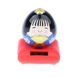Maxbell Cute Solar Powered Swinging Praying Doll Bobbling Toy Auto Home Decor #H