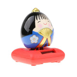 Maxbell Cute Solar Powered Swinging Praying Doll Bobbling Toy Auto Home Decor #H