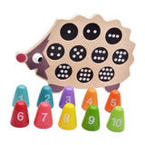 Maxbell Hedgehog Number Matching Playset Kids Wooden Educational Montessori Toys