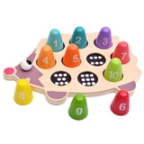 Maxbell Hedgehog Number Matching Playset Kids Wooden Educational Montessori Toys