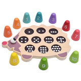 Maxbell Hedgehog Number Matching Playset Kids Wooden Educational Montessori Toys