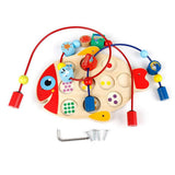 Maxbell Wooden Bead Maze Number Matching Playset Educational Montessori Toy for Kids