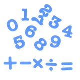 Maxbell EVA Magnetic 0~9 Numbers Fridge Magnet Stickers Kids Educational Toy Blue