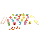 Maxbell 3D Kids Wooden Magnetic Fishing Toy Early Educational Toy - Animal & Math