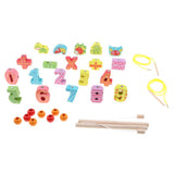 Maxbell 3D Kids Wooden Magnetic Fishing Toy Early Educational Toy - Animal & Math