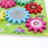 Maxbell Kids Wooden Gear Puzzle Game Early Education Toy Gift Farm Animal
