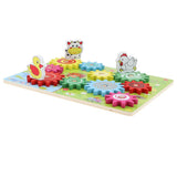 Maxbell Kids Wooden Gear Puzzle Game Early Education Toy Gift Farm Animal
