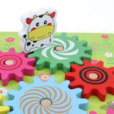 Maxbell Kids Wooden Gear Puzzle Game Early Education Toy Gift Farm Animal