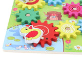 Maxbell Kids Wooden Gear Puzzle Game Early Education Toy Gift Farm Animal