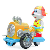 Maxbell Electric LED Flashing Light Dog Tractors Car Toys Music Sound Children Gift