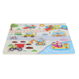 Maxbell Wooden Peg Jigsaw Puzzle Baby Toddler Kids Educational Toy Gift City