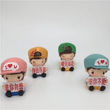 Maxbell Set of 4 Pieces Cute Resin Boys & Girls Doll Figures Kids Toy Home Ornament