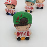 Maxbell Set of 4 Pieces Cute Resin Boys & Girls Doll Figures Kids Toy Home Ornament
