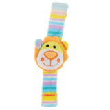 Maxbell Baby Plush Wrist Rattles Animal Hand Bell Infant Sensory Crib Toys Lion