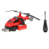 Max Kids Take Apart Toy Red Helicopter Model DIY Assemble Aircraft Birthday Gift