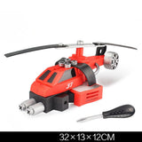 Max Kids Take Apart Toy Red Helicopter Model DIY Assemble Aircraft Birthday Gift