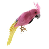 Maxbell Simulation Artificial Feathered Parrot Bird Animal Model Toy Home Decor J