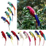 Maxbell Simulation Artificial Feathered Parrot Bird Animal Model Toy Home Decor A
