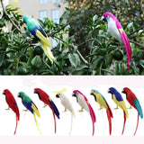 Maxbell Simulation Artificial Feathered Parrot Bird Animal Model Toy Home Decor A