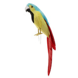 Maxbell Simulation Artificial Feathered Parrot Bird Animal Model Toy Home Decor E