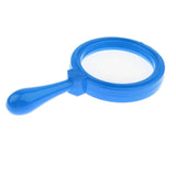 Maxbell 4X Handheld Magnifying Len Glass for Reading Science Nature Toy 100mm Blue