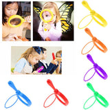 Maxbell 4X Handheld Magnifying Len Glass for Reading Science Nature Toy 100mm Blue
