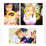 Maxbell 4X Handheld Magnifying Len Glass for Reading Science Nature Toy 100mm Blue