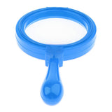 Maxbell 4X Handheld Magnifying Len Glass for Reading Science Nature Toy 100mm Blue