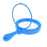 Maxbell 4X Handheld Magnifying Len Glass for Reading Science Nature Toy 100mm Blue