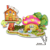 Maxbell 3D Jigsaw Puzzle DIY Toy for Kids Baby Early Educational Toy Mushroom House