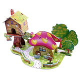 Maxbell 3D Jigsaw Puzzle DIY Toy for Kids Baby Early Educational Toy Mushroom House
