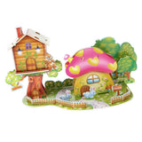 Maxbell 3D Jigsaw Puzzle DIY Toy for Kids Baby Early Educational Toy Mushroom House