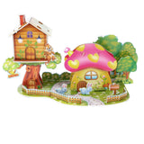 Maxbell 3D Jigsaw Puzzle DIY Toy for Kids Baby Early Educational Toy Mushroom House