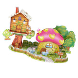 Maxbell 3D Jigsaw Puzzle DIY Toy for Kids Baby Early Educational Toy Mushroom House