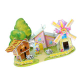 Maxbell 3D Jigsaw Puzzle DIY Toy for Kids Baby Early Educational Toy Windmills