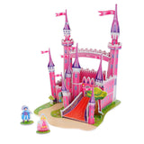 Maxbell 3D Jigsaw Puzzle DIY Toy for Kids Baby Early Educational Toy Pink Castle