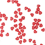 Maxbell 100pcs 6mm Sewing Buttons for Scrapbooking DIY Craft Red Heart