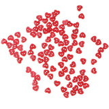 Maxbell 100pcs 6mm Sewing Buttons for Scrapbooking DIY Craft Red Heart