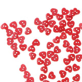 Maxbell 100pcs 6mm Sewing Buttons for Scrapbooking DIY Craft Red Heart