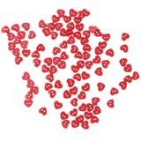 Maxbell 100pcs 6mm Sewing Buttons for Scrapbooking DIY Craft Red Heart