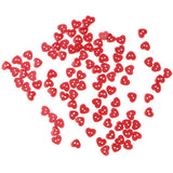 Maxbell 100pcs 6mm Sewing Buttons for Scrapbooking DIY Craft Red Heart