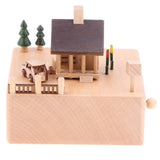 Maxbell Creative Wooden Car Running Musical Box Ornament Toy -Bridge & Cabin