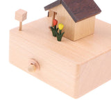 Maxbell Creative Wooden Car Running Musical Box Ornament Toy -Bridge & Cabin