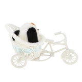 Maxbell Simulation Plush Animal in Tricycle Stuffed Animals Toy Home Decor Dog B