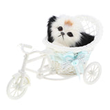 Maxbell Simulation Plush Animal in Tricycle Stuffed Animals Toy Home Decor Dog B