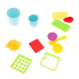 Maxbell Plastic 3D Dough Clay Mold Set Kids Educational Toy - Fruits & Tableware