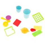 Maxbell Plastic 3D Dough Clay Mold Set Kids Educational Toy - Fruits & Tableware