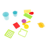Maxbell Plastic 3D Dough Clay Mold Set Kids Educational Toy - Fruits & Tableware